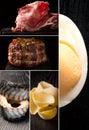 Natural food. Photo collage. Royalty Free Stock Photo
