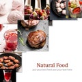 Natural food. Photo collage Royalty Free Stock Photo