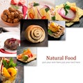 Natural food. Photo collage Royalty Free Stock Photo