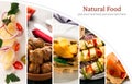 Natural food. Photo collage Royalty Free Stock Photo