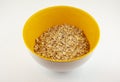 Natural food, vegetartian grain, organic cereal in a round bowl Royalty Free Stock Photo