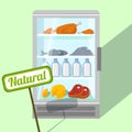 Natural foods in refrigerator