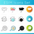 Natural and formal sciences icons set Royalty Free Stock Photo