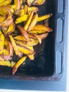 Fries potatoes rurally traditionally food Royalty Free Stock Photo