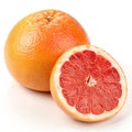Natural and fresh grapefruit isolated on white background Royalty Free Stock Photo