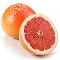 Natural and fresh grapefruit isolated on white background Royalty Free Stock Photo
