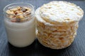 Natural fresh homemade yogurt from cow's milk handmade with probiotic bacteria