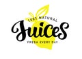 Natural Fresh Juices vector logo badge