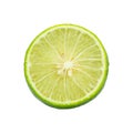 Natural fresh lime sliced on white background Royalty Free Stock Photo