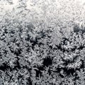 Natural frozen pattern on windowpane in winter