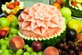 Natural fruits decoration. Watermelon decorated Royalty Free Stock Photo