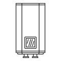 Natural gas boiler icon, outline style