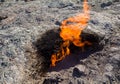 Natural gas burns a flam Royalty Free Stock Photo