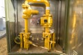 Natural gas cabin with valves