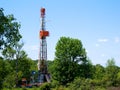 Natural Gas Drill in Dense Forest Royalty Free Stock Photo