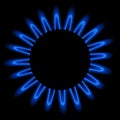 Natural gas flame