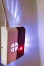 Natural gas leak detector alarm in action Royalty Free Stock Photo