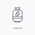 Natural gas outline icon. Simple linear element illustration. Isolated line natural gas icon on white background. Thin stroke sign Royalty Free Stock Photo