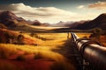 natural gas pipeline traversing pristine national park, with stunning vistas in the background