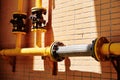 Natural gas pipeline valve Royalty Free Stock Photo