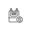 Natural gas price line icon