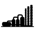 Natural gas processing plant vector illustration