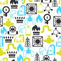 Natural gas production, injection and storage. Industrial seamless pattern