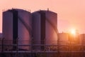 Natural Gas storage tanks , Oil tank , LPG , Petrochemical plant Royalty Free Stock Photo