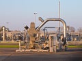 Natural gas well processing plant backdrop Royalty Free Stock Photo