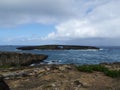 Natural gateway at Laie Point, Oahu, Hawaii Royalty Free Stock Photo