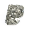 Natural gemstone pyrite isolated on white background