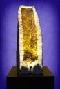 Natural geode citrine with large yellow crystals