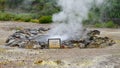 Geyser in Furnas town, Sao Miguel island, Azores, Portugal Royalty Free Stock Photo