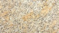 Natural granite surface displaying a speckled pattern of beige, gold, and gray tones in sunlight Royalty Free Stock Photo