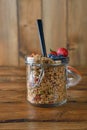 Natural granola with fruit