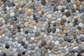 Natural gravel packing texture background, pebble wall