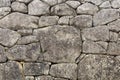 Natural stone abstract background wall made by ancient Inca of Peru in South America. Background with copy space Royalty Free Stock Photo