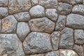 Natural stone abstract background wall made by ancient Inca of Peru in South America. Background with copy space Royalty Free Stock Photo