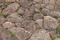 Natural stone abstract background wall made by ancient Inca of Peru in South America. Background with copy space Royalty Free Stock Photo