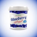 Natural blueberry Greek Yogurt packaging container design