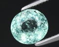 natural green beryl gem on the background Royalty Free Stock Photo