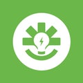 Natural green energy logo Royalty Free Stock Photo