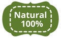Natural green sticker. Organic eco product label Royalty Free Stock Photo