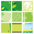 Natural green vector backgrounds