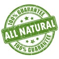 Natural guarantee stamp Royalty Free Stock Photo