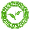 Natural Guaranteed Stamp for Natural Product Illustration