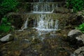 natural hairfall river stones rapids Royalty Free Stock Photo