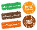 Natural, hand made, original, new collection and hand made - stamps set