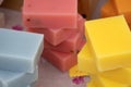 Natural hand made soap at the market Royalty Free Stock Photo