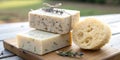 Natural Handmade Soap and Organic Sponge Royalty Free Stock Photo